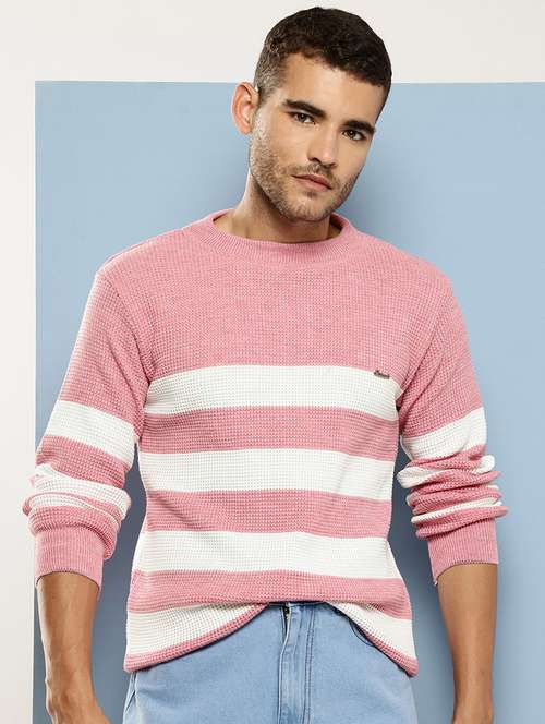 men striped long sleeve regular fit pullover  - 22086580 - Very Small Image - 1