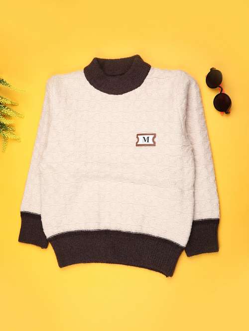 boys self design long sleeve sweater - 22088321 - Very Small Image - 1