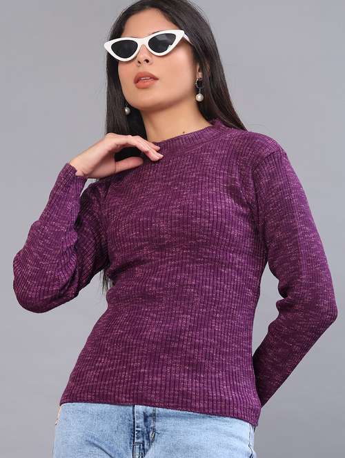 women self design long sleeve pullover - 22093107 - Very Small Image - 1