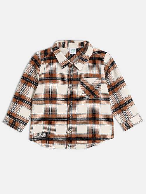 boys checkered long sleeve collared shirt - 22093548 - Very Small Image - 1