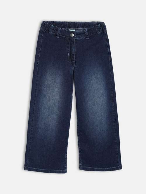 girls solid mid rise wide leg jean - 22093725 - Very Small Image - 1