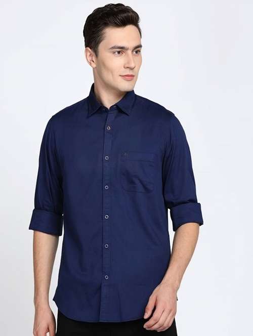 men solid long sleeve regular fit casual shirt - 22094530 - Very Small Image - 1