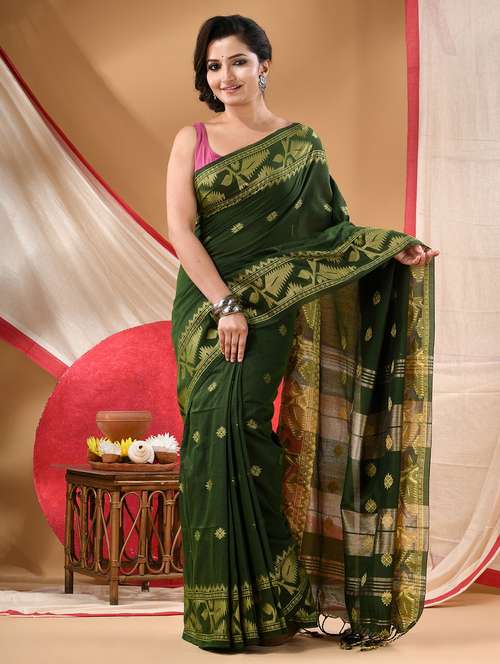 women self design handloom saree with blouse - 22106010 - Very Small Image - 1