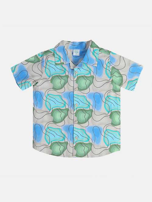 boys printed short sleeve collared shirt - 22106683 - Very Small Image - 1