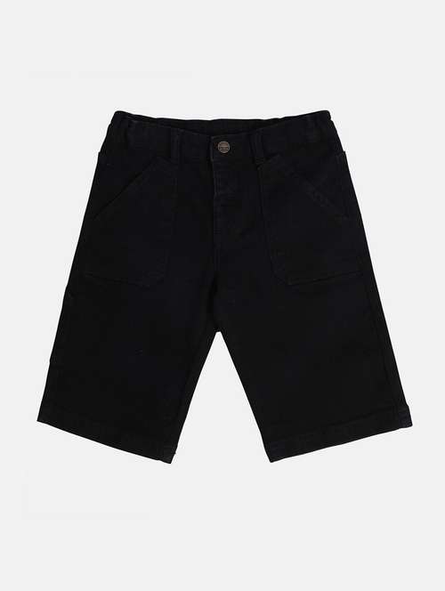 boys solid mid rise regular fit shorts - 22106720 - Very Small Image - 1