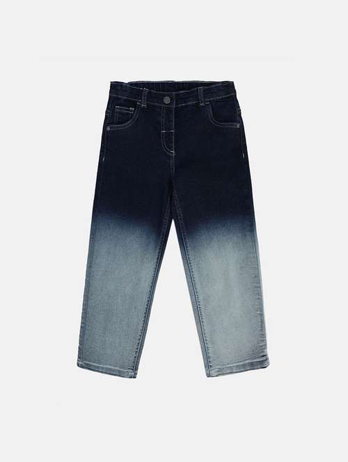 girls washed mid rise relaxed fit jeans - 22108250 - Very Small Image - 1