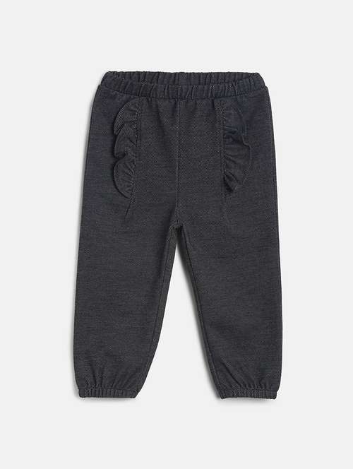 girls solid mid rise jogger - 22108375 - Very Small Image - 1