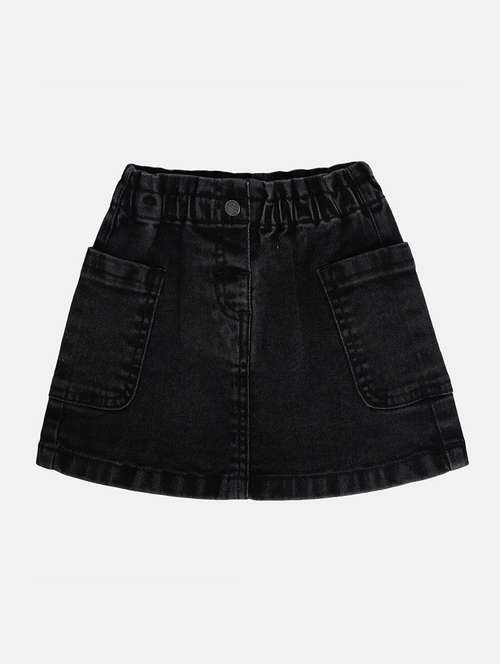 girls solid mid rise a-line skirt - 22108441 - Very Small Image - 1