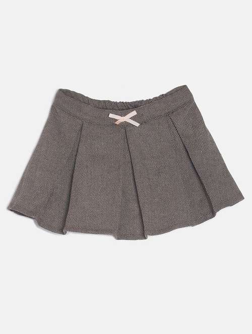 girl solid mid rise pleated skirt - 22108443 - Very Small Image - 1