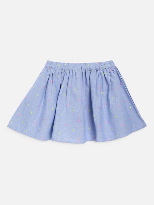girl self designed mid rise flared skirt - 22108446 - Very Small Image - 1