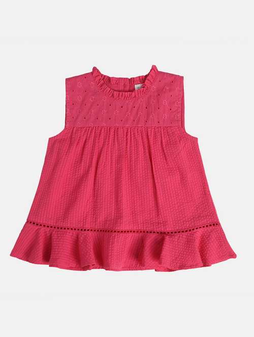 girls self designed sleeveless top - 22108514 - Very Small Image - 1