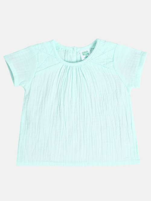 girls solid short sleeve top - 22108522 - Very Small Image - 1