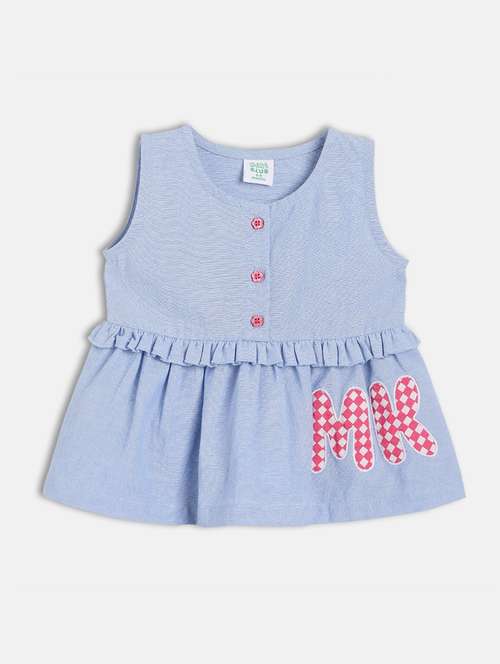 girls solid sleeveless peplum top - 22108541 - Very Small Image - 1