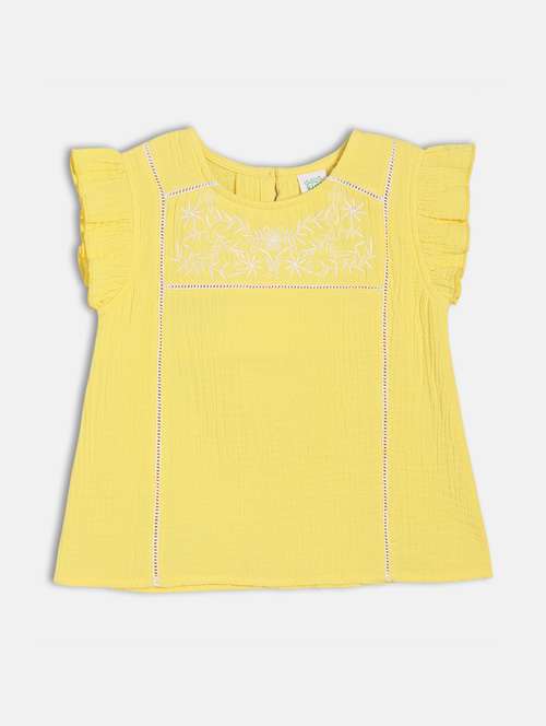 girls embroidered short sleeve top - 22108544 - Very Small Image - 1