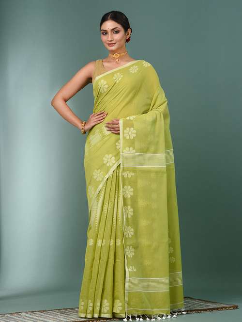 women self design handloom saree with blouse - 22140307 - Very Small Image - 1
