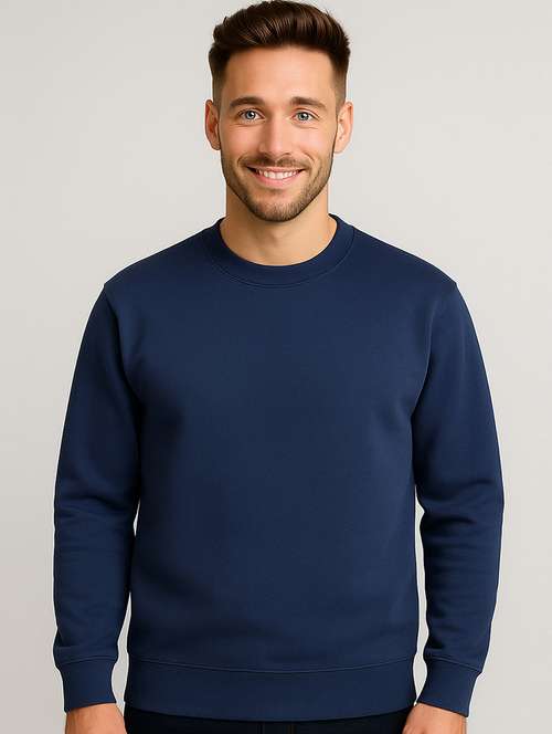 men solid long sleeve regular fit sweatshirt - 22140485 - Very Small Image - 1