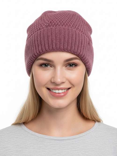 women self design winter cap - 22141261 - Very Small Image - 1