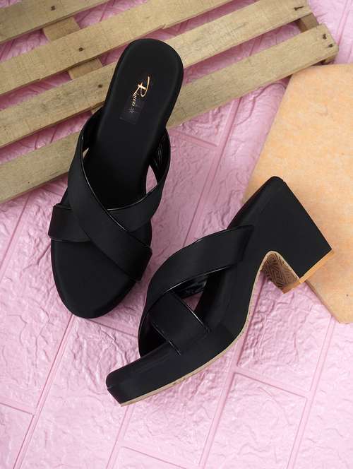 women black slip on sandal - 22142043 - Very Small Image - 1