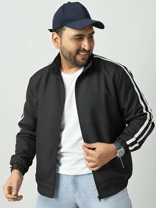 men taped long sleeve lightweight bomber jacket - 22143668 - Very Small Image - 1