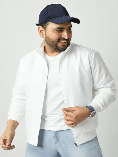 men solid long sleeve lightweight bomber jacket - 22143732 - Very Small Image - 1