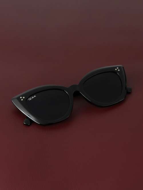 ted smith women cat eye black sunglasses with uv protected lenses - 22147228 - Very Small Image - 1