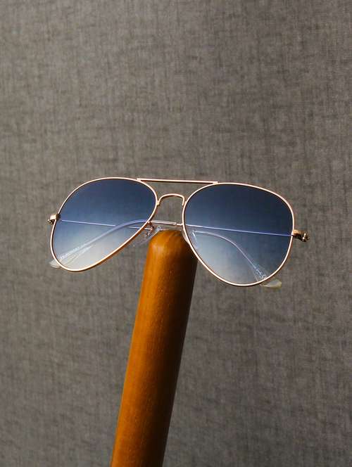 ted smith unisex aviator sunglasses i 100% uv protection  i  blue graded colour lens - 22217840 - Very Small Image - 1