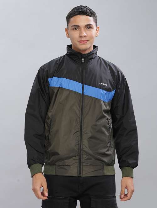 men color block long sleeve bomber jacket - 22218489 - Very Small Image - 1