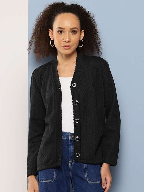 women self designed long sleeve cardigan - 22224754 - Very Small Image - 1