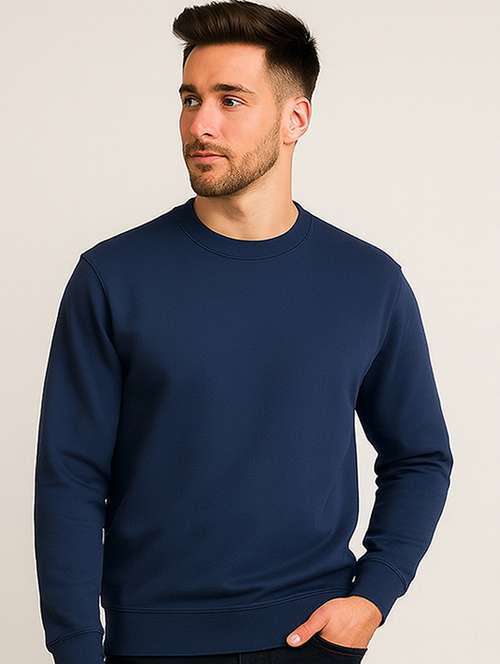 men solid long sleeve regular fit sweatshirt - 22227234 - Very Small Image - 1
