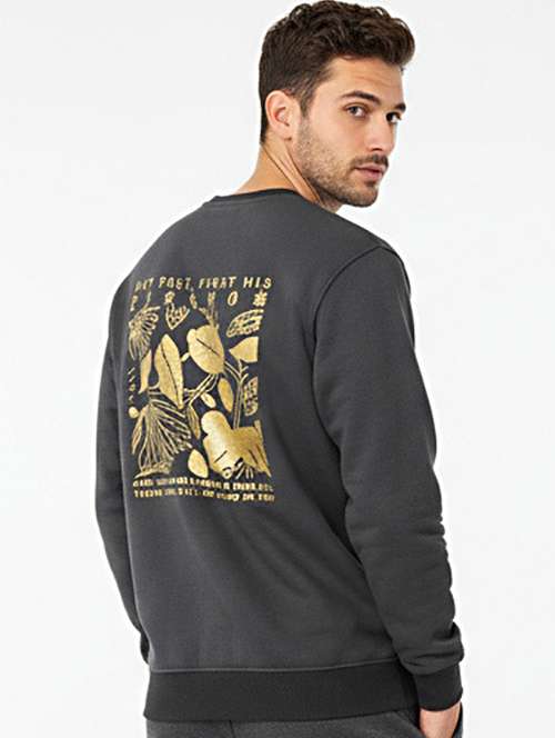 men printed long sleeve regular fit sweatshirt - 22227334 - Very Small Image - 1