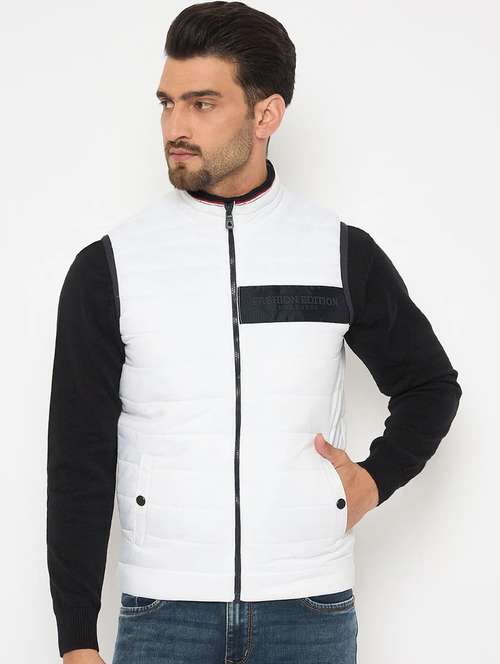 men solid sleeveless puffer jacket - 22230786 - Very Small Image - 1