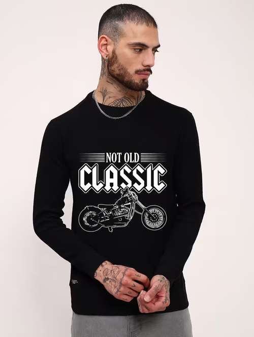 men front print long sleeve regular fit sweatshirt - 22231592 - Very Small Image - 1