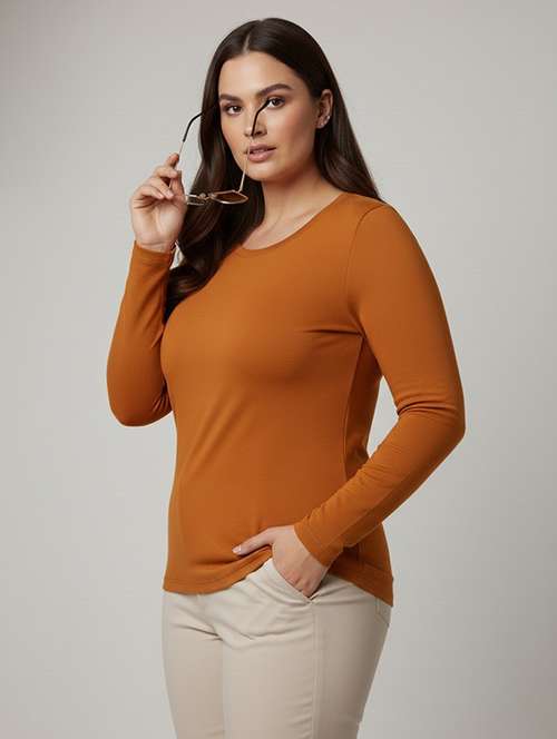women solid long sleeve pullover - 22239202 - Very Small Image - 1