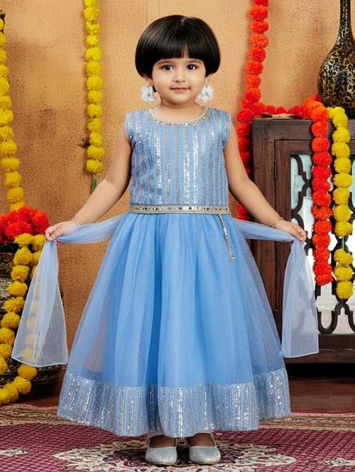 girls embellished lehenga choli with dupatta set - 22265720 - Very Small Image - 1