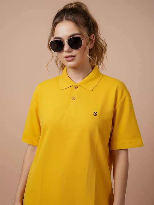 women solid short sleeve polo t-shirt - 22300952 - Very Small Image - 1