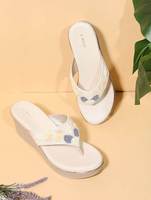 women embellished slip on wedges - 22331782 - Very Small Image - 1