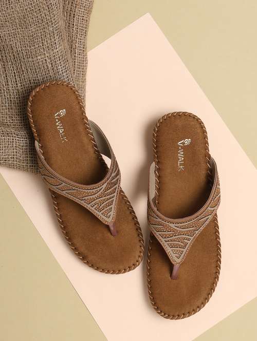 women embellished slip on flat sandal - 22331896 - Very Small Image - 1