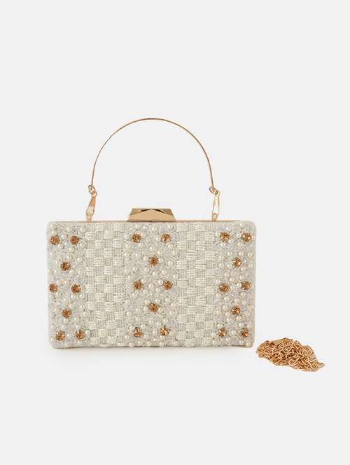 women embellished box clutch - 22341412 - Very Small Image - 1