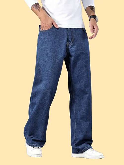 men solid mid rise relaxed fit jeans  - 22348463 - Very Small Image - 1