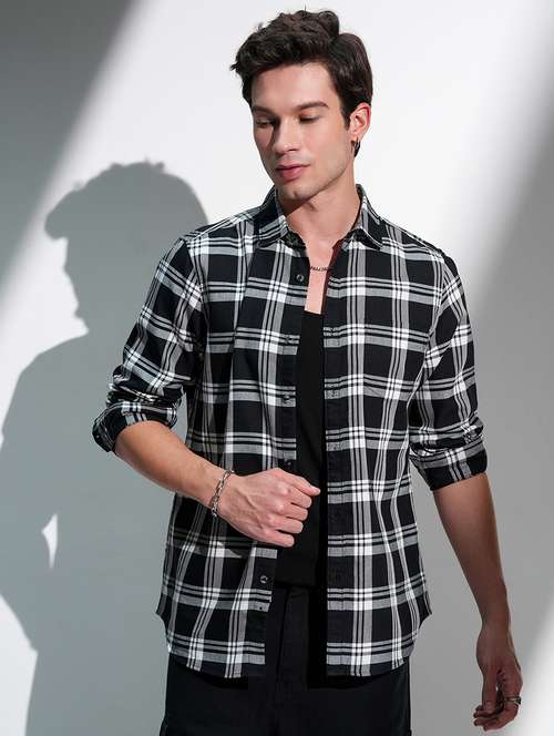 Men Checkered Long Sleeve Regular Fit Casual Shirt - 22462631 - Very Small Image - 1