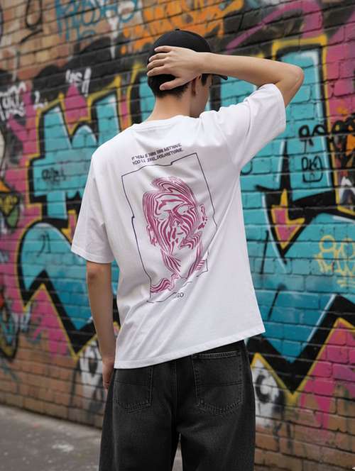 men printed short sleeve oversized t-shirt - 22512568 - Very Small Image - 1
