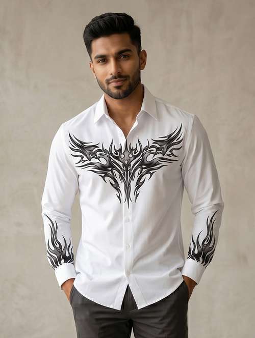Men Printed Long Sleeves Casual Shirt - 22567637 - Very Small Image - 1