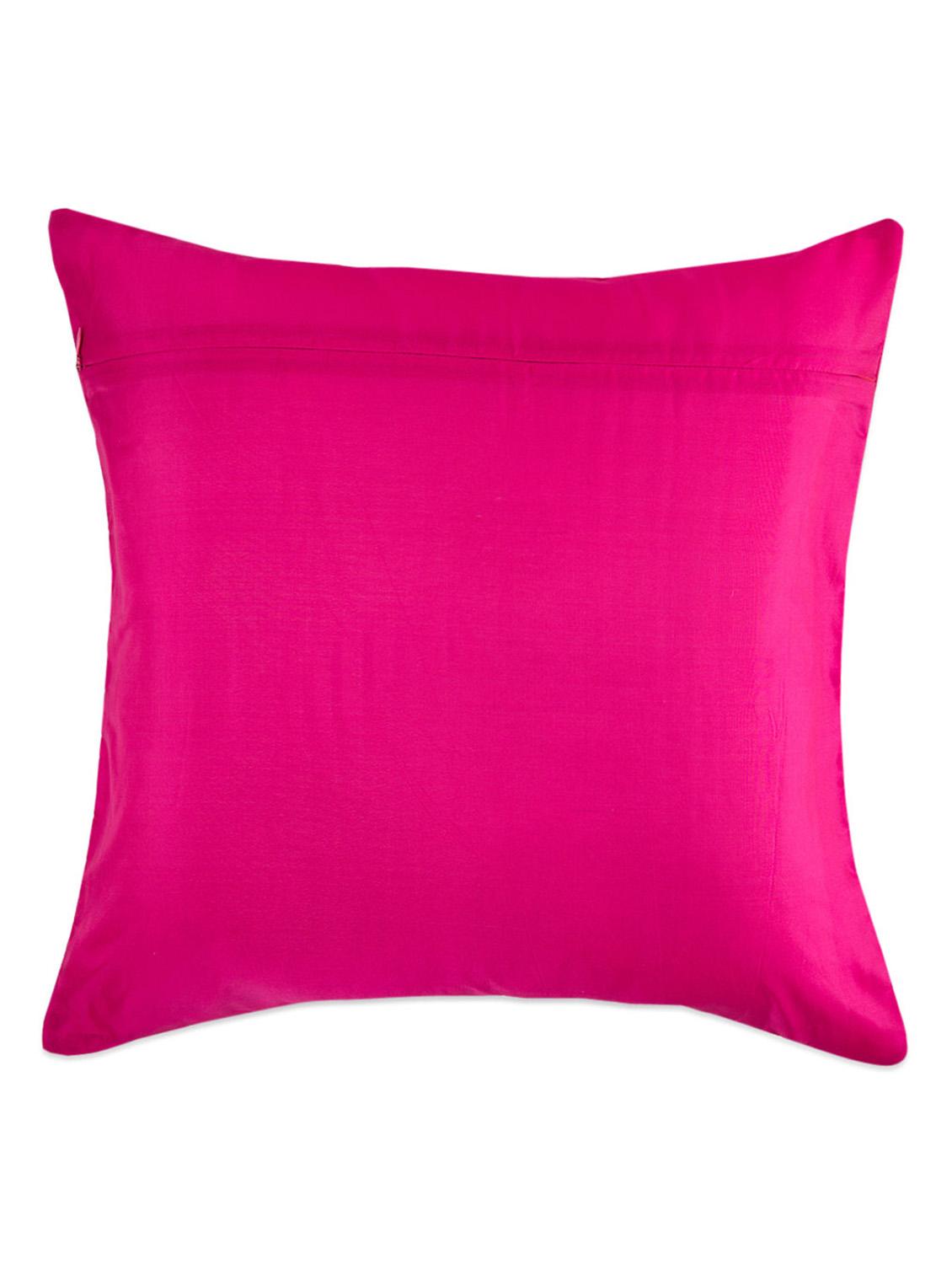 fuschia uneven quilted cushion cover - 907760 - Zoom Image - 2